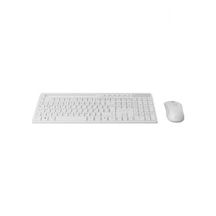 Everest KM-730 Beyaz Kablosuz Q Multimedia Klavye + Mouse Set