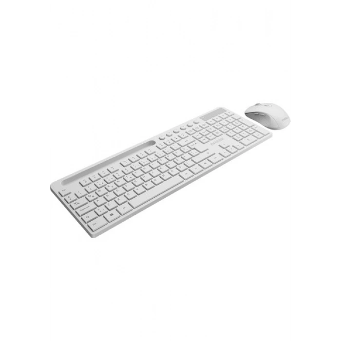Everest KM-730 Beyaz Kablosuz Q Multimedia Klavye + Mouse Set