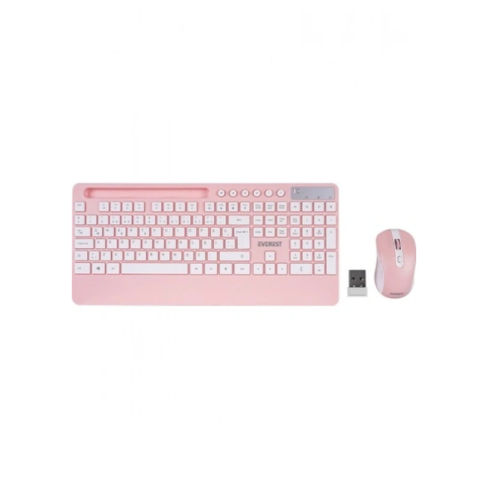 Everest KM-9676 Pempe Multimedya Tablet-Telefon Standlı Klavye + Mouse Set