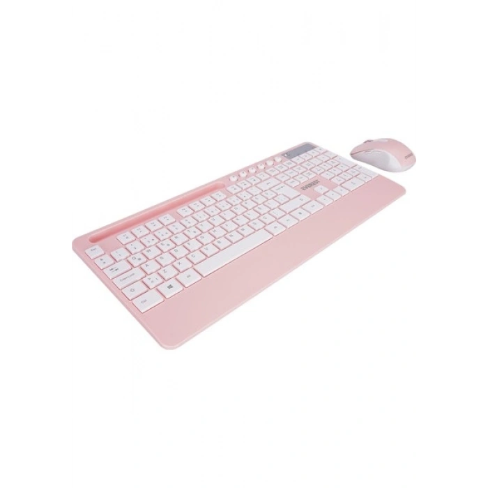 Everest KM-9676 Pempe Multimedya Tablet-Telefon Standlı Klavye + Mouse Set