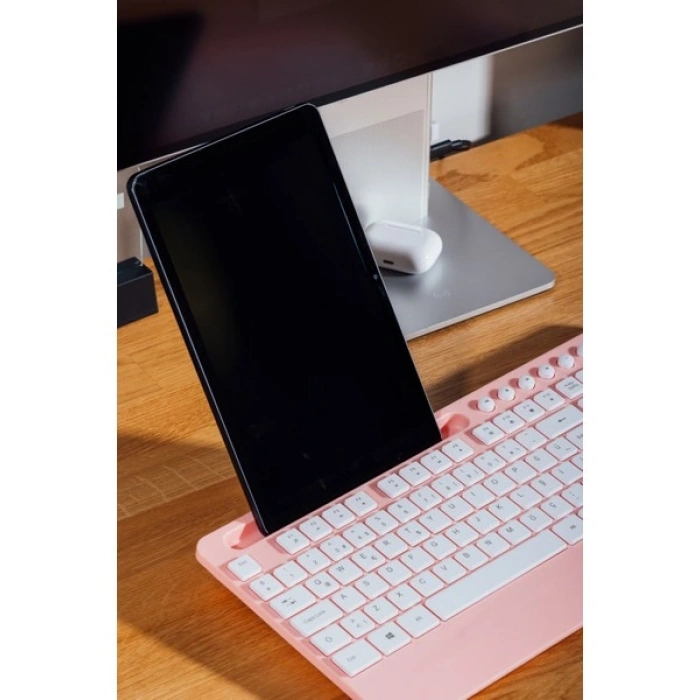 Everest KM-9676 Pempe Multimedya Tablet-Telefon Standlı Klavye + Mouse Set