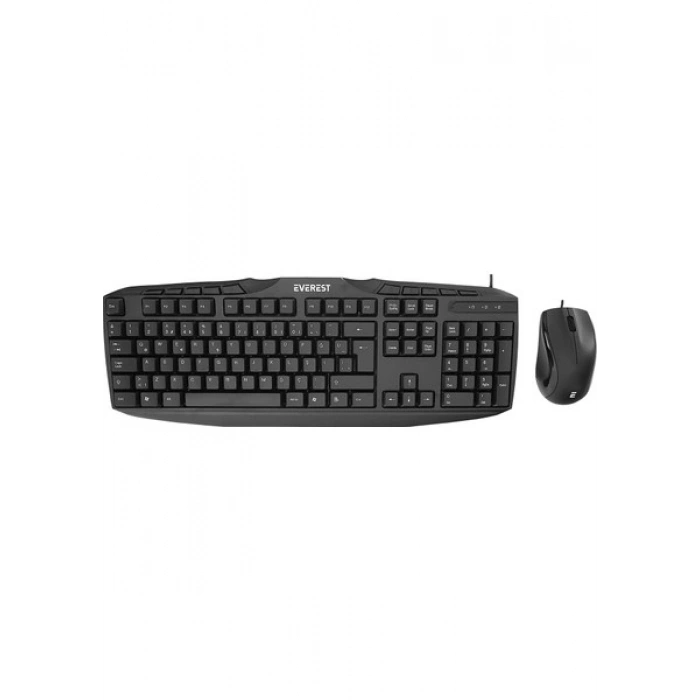 Everest UN-796 Siyah Usb Q Multimedia Klavye + Mouse Set