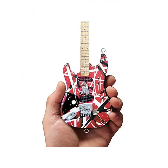 EVH Minature Guitars EVH Frankenstein Mini Replika Gitar Van Halen (EVH001), kırmızı ve beyaz, kırmızı/beyaz