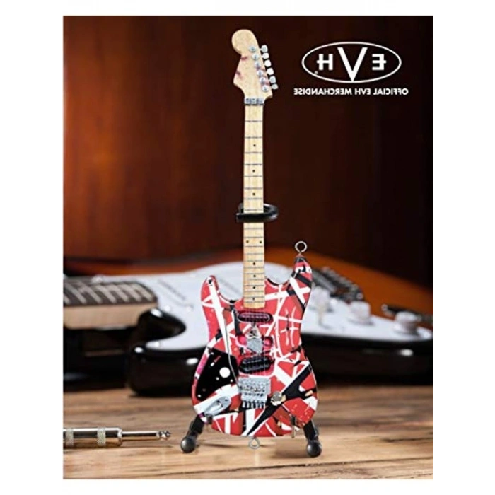 EVH Minature Guitars EVH Frankenstein Mini Replika Gitar Van Halen (EVH001), kırmızı ve beyaz, kırmızı/beyaz