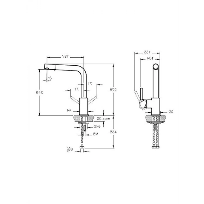 Eviye Bataryası, 360° Dönebilen, Su Tasarruflu