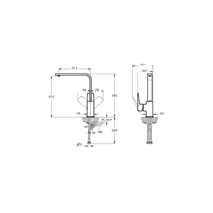 Eviye Bataryası, 360° Döner, 210 mm Çıkış Ucu