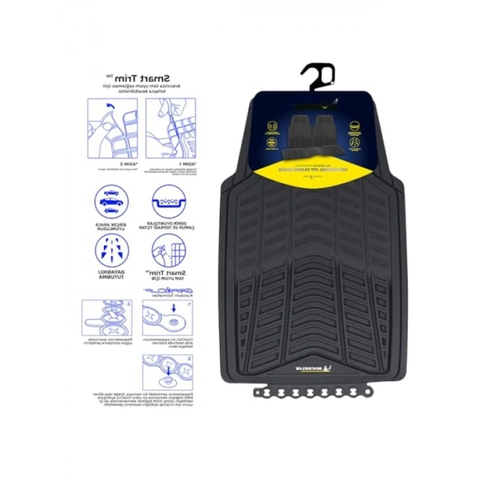 Evrensel 3D Havuzlu Oto Paspas - Kesilebilir 3 Parça Tasarım