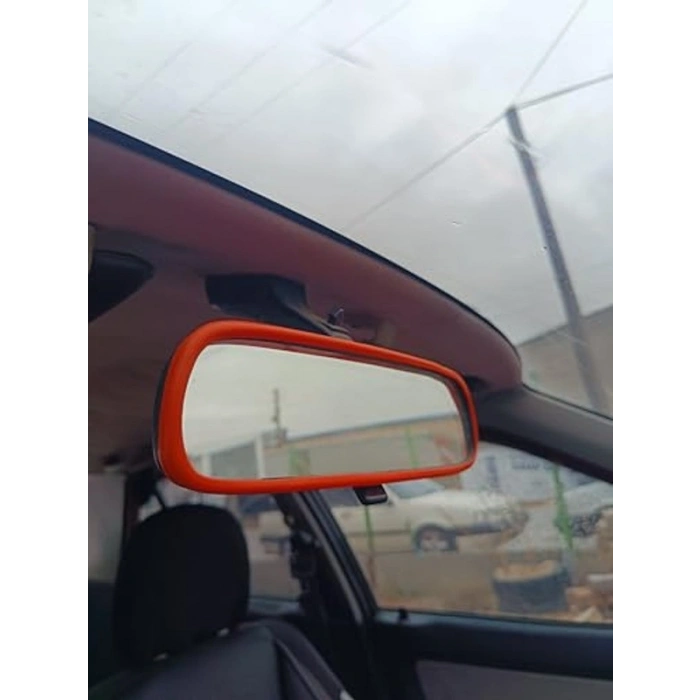 Evrensel Dikiz Aynası Kılıfı, Turuncu Renkli Dekoratif Oto Aksesuar