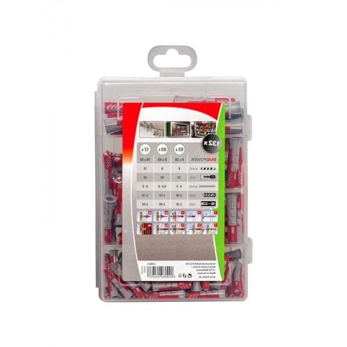 Evrensel Dübel Seti, 132 Adet, Amatör ve Profesyoneller İçin