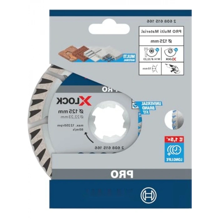 Evrensel Elmas Kesme Diski, 12,5 cm, X-Lock