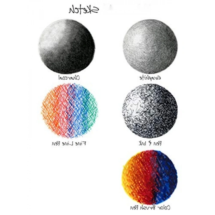 Evrensel Eskiz Defteri, 14 cm x 21,6 cm Yandan Tel Bağlamalı