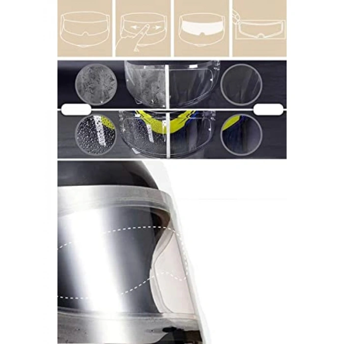 Evrensel Motosiklet Kaskı Yağmur Kaydırıcı