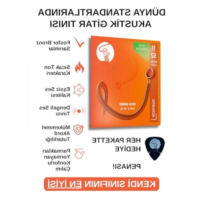 Extra Light Akustik Gitar Teli Seti - 11-52