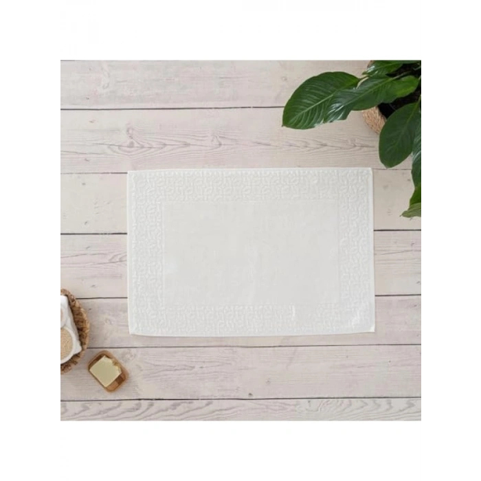 Extra Yumuşak Pamuklu Eponj Ayak Havlusu - Krem Renk