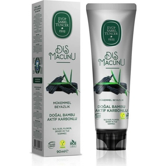 Eyüp Sabri Tuncer Diş Macunu 90 ml - Bambu Aktif Karbonlu Özlü