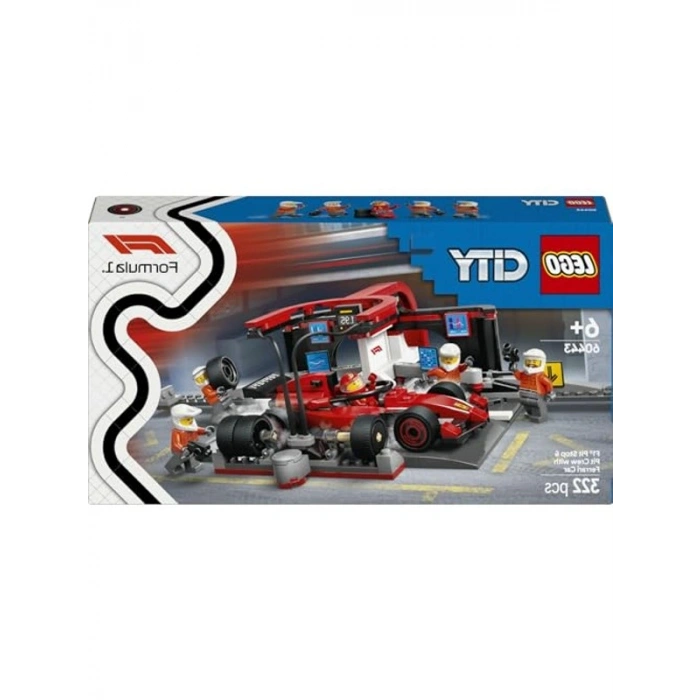 F1 Pit Stop Seti ile 6 Yaş ve Üzeri Çocuklar için 322 Parça Yarış Arabası