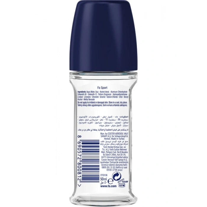 Fa Sport Erkek Roll-On 50 Ml Turunçgil Aromalı 1 Adet