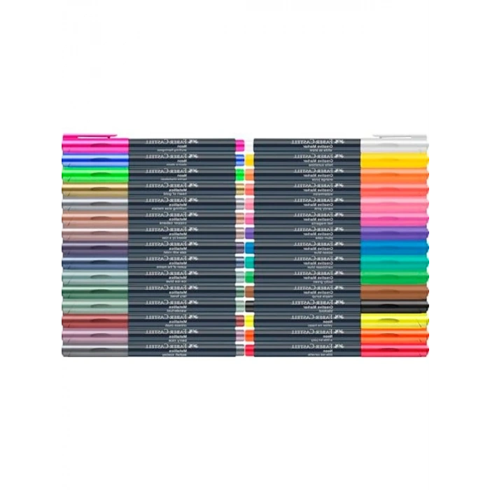 Faber-Castell 30lu Creative Markör Seti,Suya Dayanıklı,Kalıcı Mürekkep,Ergonomik Gövde