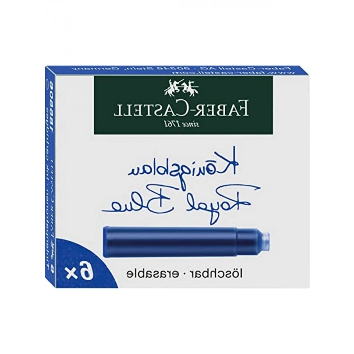 Faber-Castell Dk Kartuş, Royal Mavi, 6lı