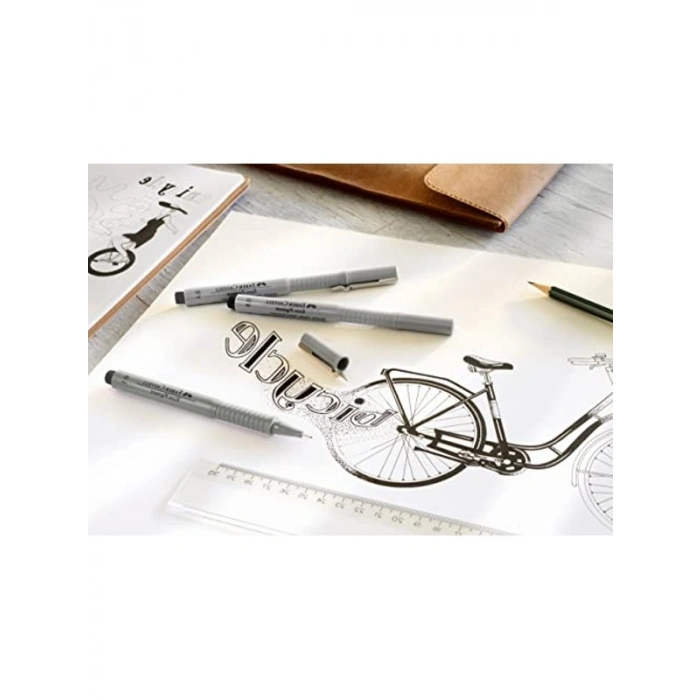 Faber-Castell Ecco Pigment Set 8’li, 0.05 – 0.1 – 0.2 – 0.3 – 0.4 – 0.5 – 0.6 – 0.7 mm Uç, Ergonomik Tutuş, Suya Dayanıklı Pigmentli Mürekkep