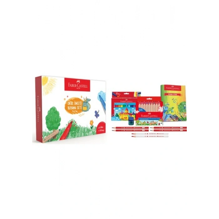Faber-Castell Okul Öncesi Jumbo Boyama Seti 6 Parça – Renkli İlk Boyama Deneyimi