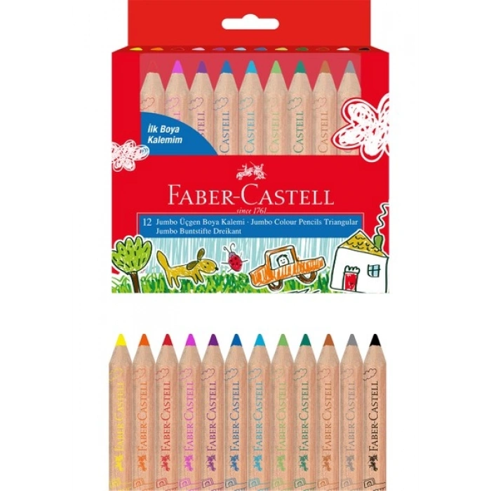 Faber-Castell Okul Öncesi Jumbo Boyama Seti 6 Parça – Renkli İlk Boyama Deneyimi