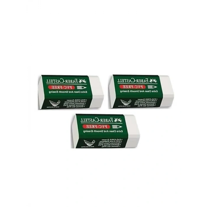 Faber Castell Pvc Free No:30 Küçük Boy 3lü Beyaz Silgi