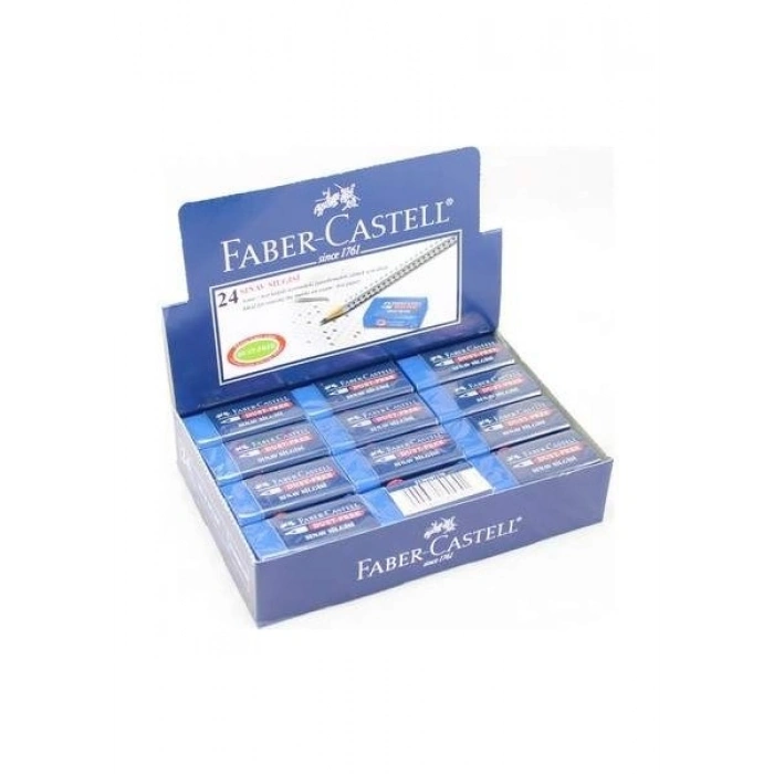 Faber-Castell Sınav Silgisi Dust-Free Mavi 24’lü Paket
