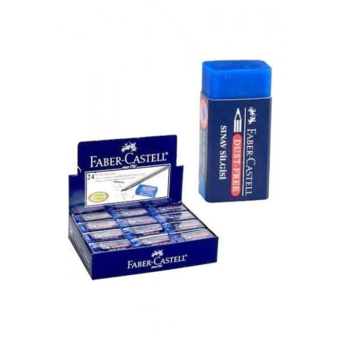 Faber-Castell Sınav Silgisi Dust-Free Mavi 24’lü Paket