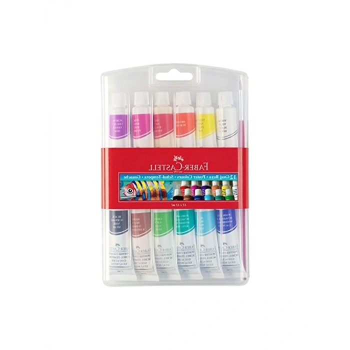 Faber-Castell Tüp Guaj Boya 12 Renk - 5170121011