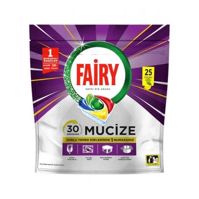 Fairy Mucize Bulaşık Makinesi Deterjanı Kapsülü/tableti 25 Yıkama