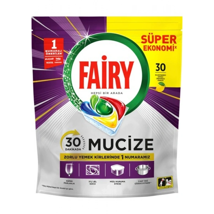 Fairy Mucize Bulaşık Makinesi Deterjanı Kapsülü/tableti 30 Yıkama