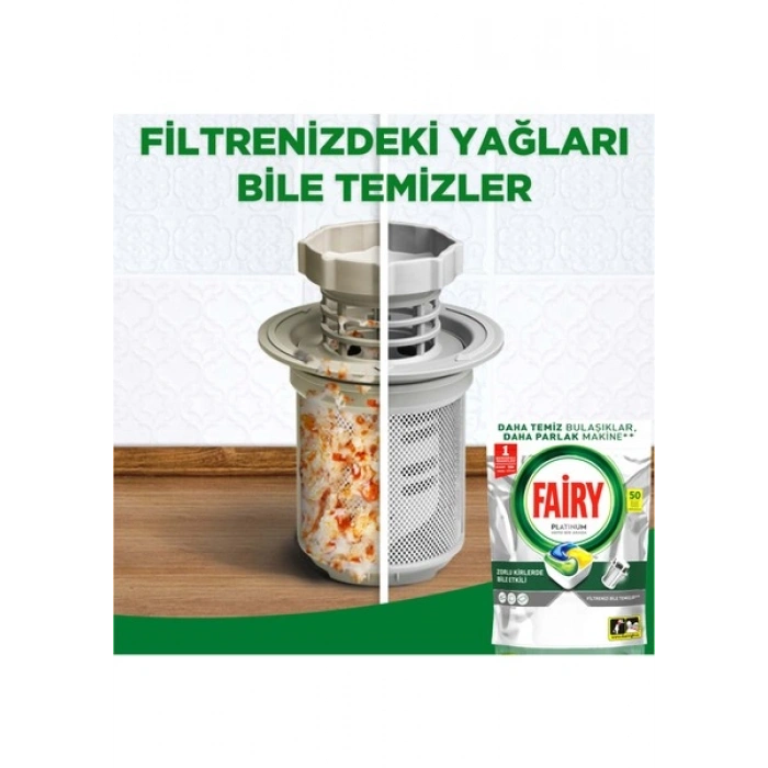 Fairy Platinum Bulaşık Makinesi Deterjanı Kapsülü/ tableti 50 Yıkama
