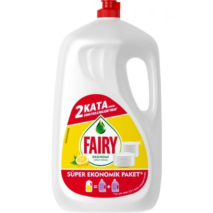 Fairy Süper Ekonomik Paket Sıvı Bulaşık Deterjanı 2600 ml Limon Kokulu
