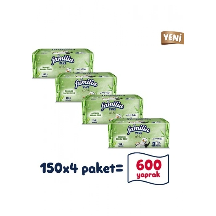 Familia Plus Natural Çek Al Mendil 150LI X 4