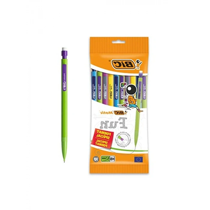 Farklı Renklerde 10lu Poşet Kalem Seti, 0.7 mm Uç Kalınlığı ve Silgili