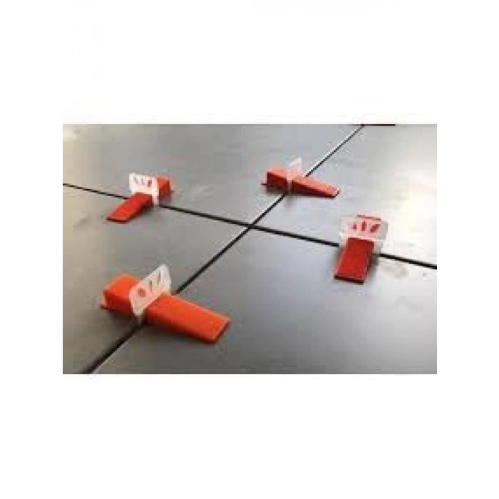 Fayans Seramik Seviye Tespit Klipsi, 200 ADET + 100 ADET Seviyelendirme Takozu