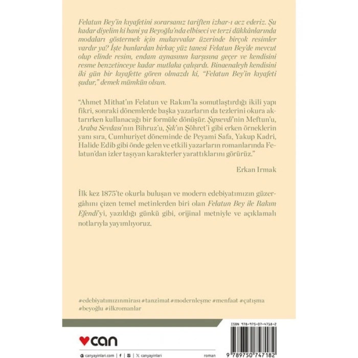 Felatun Bey ile Rakım Efendi - Ahmet Mithat Efendi