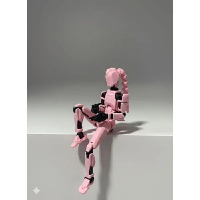 Female Dummy 13 Saçlı Pembe Robot Figür – Eklemli Koleksiyon Aksiyon Modeli