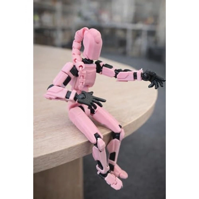 Female Dummy 13 Saçlı Pembe Robot Figür – Eklemli Koleksiyon Aksiyon Modeli