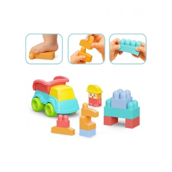 Fen Toys 04123 Yumuşak Bloki Bloklar Kamyon Set 24 Parça