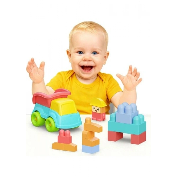 Fen Toys 04123 Yumuşak Bloki Bloklar Kamyon Set 24 Parça