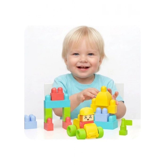 Fen Toys 04128 Yumuşak Bloki Blokları Araba Set 24 Parça