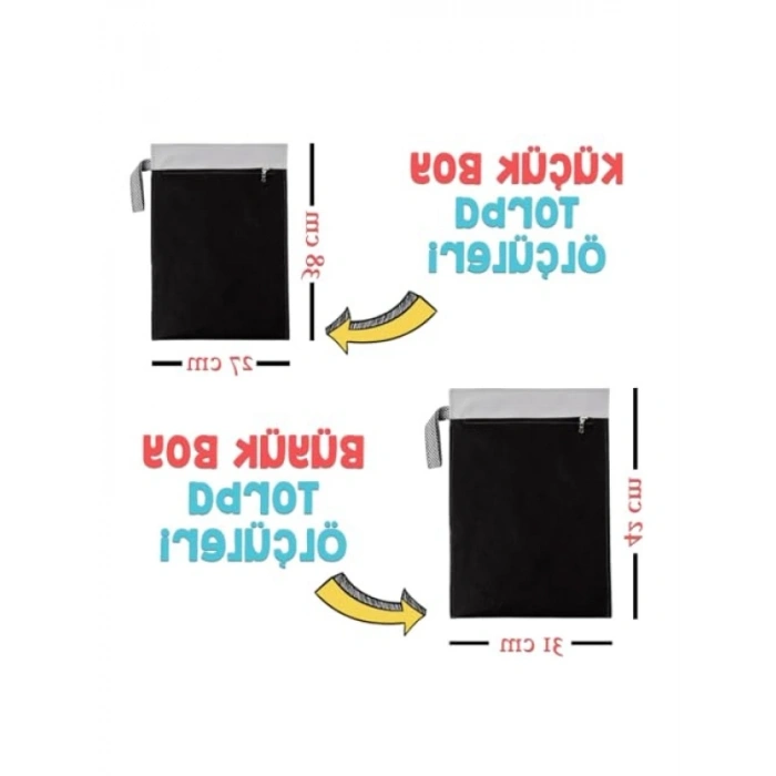 Fermuarlı Çamaşır ve Seyahat Organizeri, 2li Paket