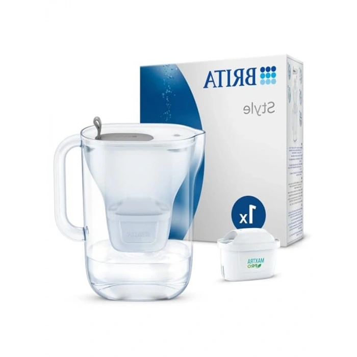 Filtreli Su Arıtma Sürahisi, 3.6 Litre Kapasite, Gri Renk