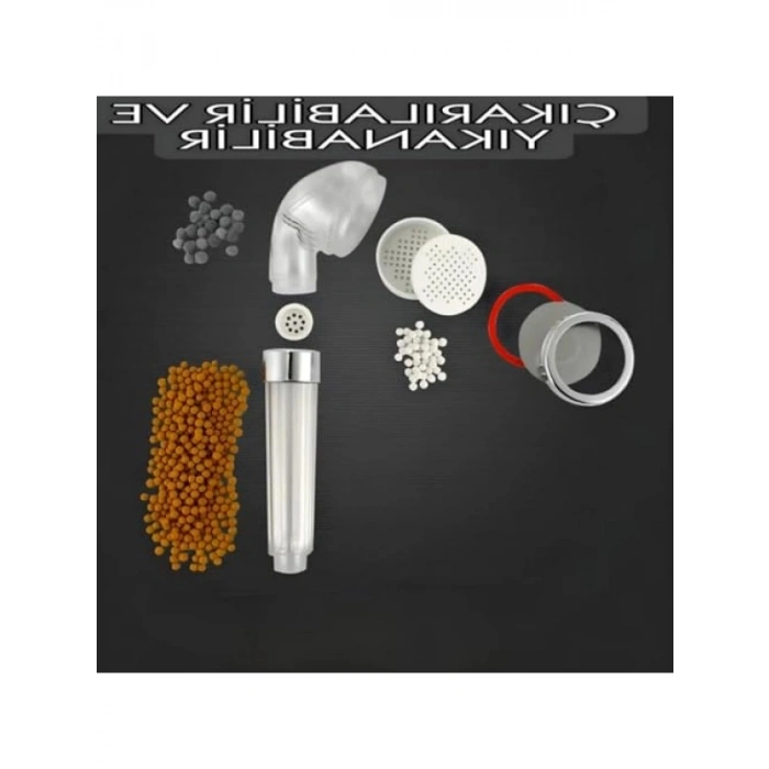 Filtreli Su Tasarruflu Duş Başlığı - Kireç ve Klor Azaltıcı