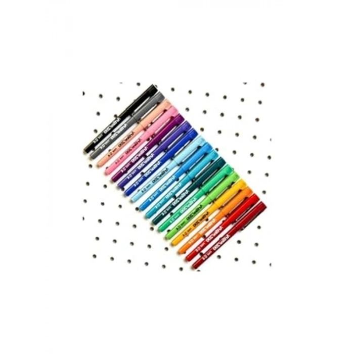 Fineliner Kalem Seti, 200 Adet, 0.4 mm İnce Uç ve 10 Renk