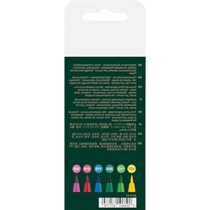 Fırça Uçlu Çizim Kalemi Bahar Serisi 6lı Set