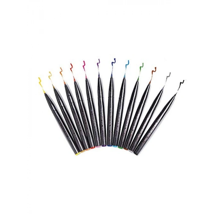 Fırça Uçlu İnce Kalem - Turuncu Renkli Tasarım