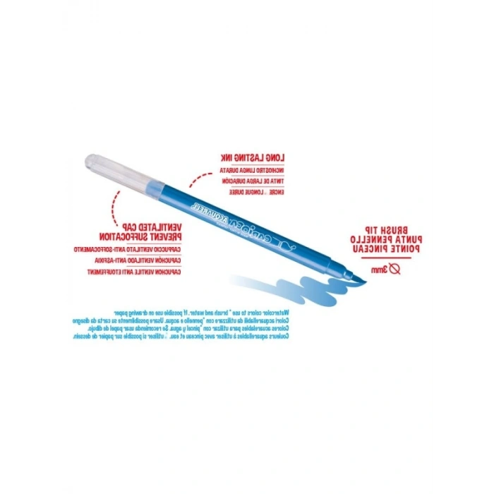 Fırça Uçlu Keçeli Boya Kalemi Seti - 12li